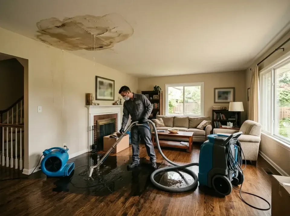 attic-pipe-burst-ceiling-drip-008 — frequently asked questions, Water Damage Restoration & Carpet Care in Powell, OH